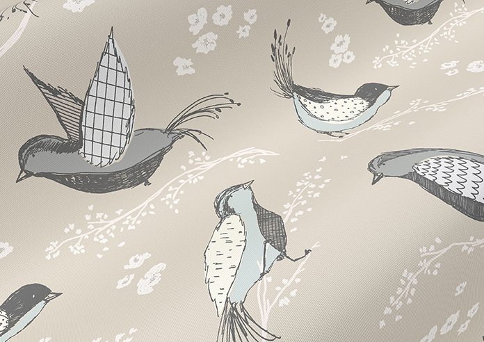 Bluebirds, Peanut - Twist&Fit Roller Blind - Image 4